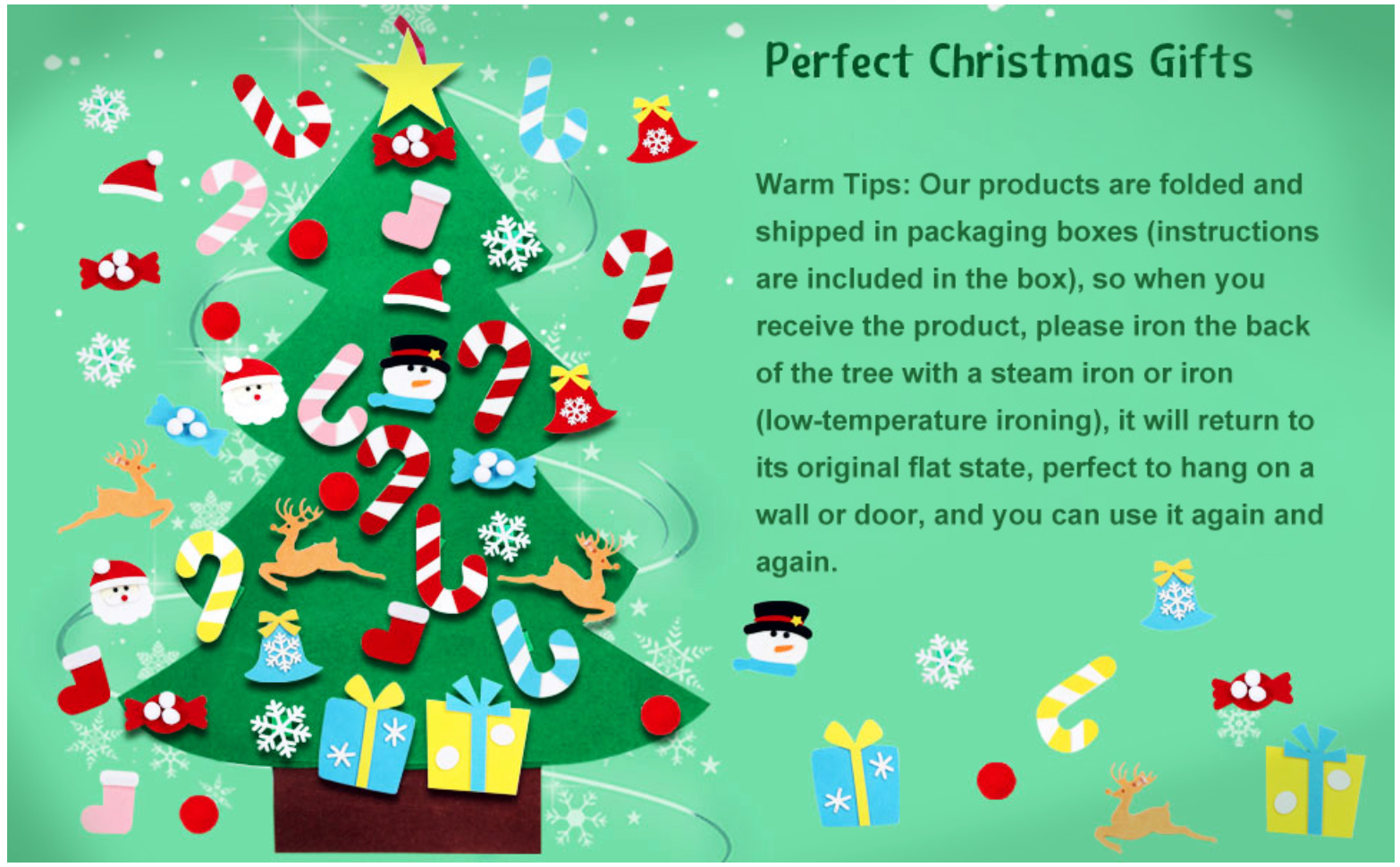 FestiveFelt Christmas gift layout